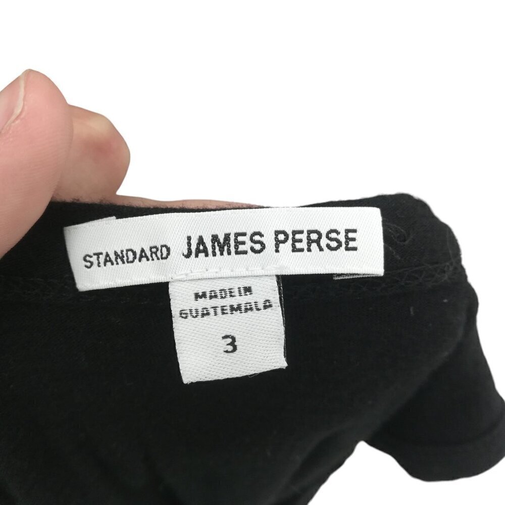 Standard James Perse Black Knit Sleeveless Deep V Neck Dress Size 3 L Knee - Picture 6 of 11